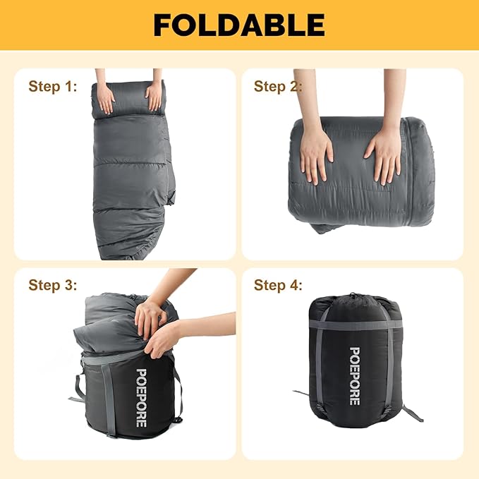 Flannel Sleeping Bag 0 Degree Cold Weather for Adults XXL Sleeping Bag 4 Season Big and Tall with Compression Sack