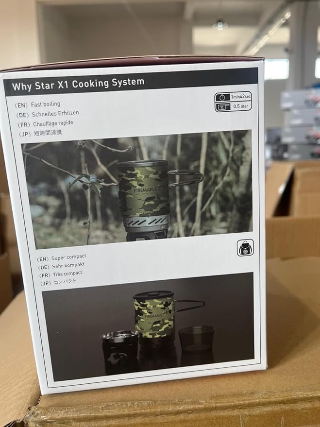 Fire-Maple "Fixed Star 1" Personal Cooking System | Pot/Jet Burner Stove System with Electric Ignition | Ideal for Hiking, Camping, Backpacking, Fishing, Hunting Trips and Emergency Use