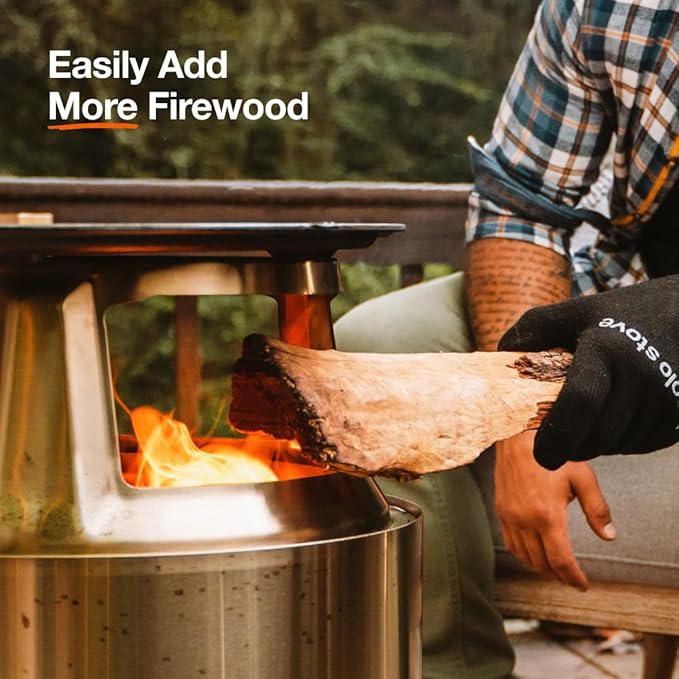 Solo Stove Bonfire Grill Top and Hub, Cast Iron Cooktop with Stainless steel Hub for 8” Elevation, Addition for Bonfire Fire Pit, Weight: 20 lbs, Diameter: 17.5"