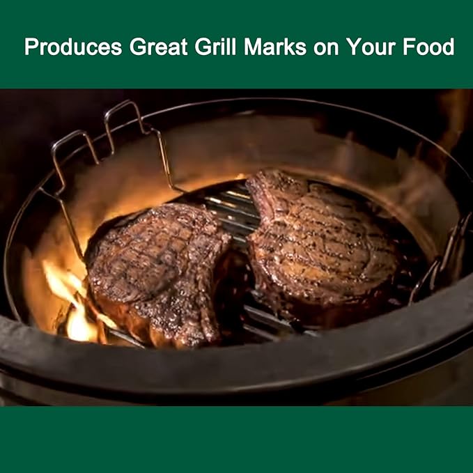 15.5" Round Cast Iron Cooking Grid for Medium Big Green Egg Accessories, Grate Grids Grate Fire Pit for BGE Grill Dome Char-Griller or Same Size Charcoal Grill