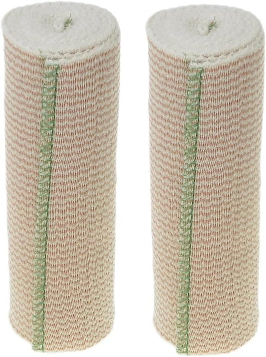 Dealmed 6" Elastic Bandage Wrap with Self-Closure – 2 Elastic Bandages, 5 Yards Stretched Compression Bandage Wrap, Wound Care Product for First Aid Kit and Medical Facilities