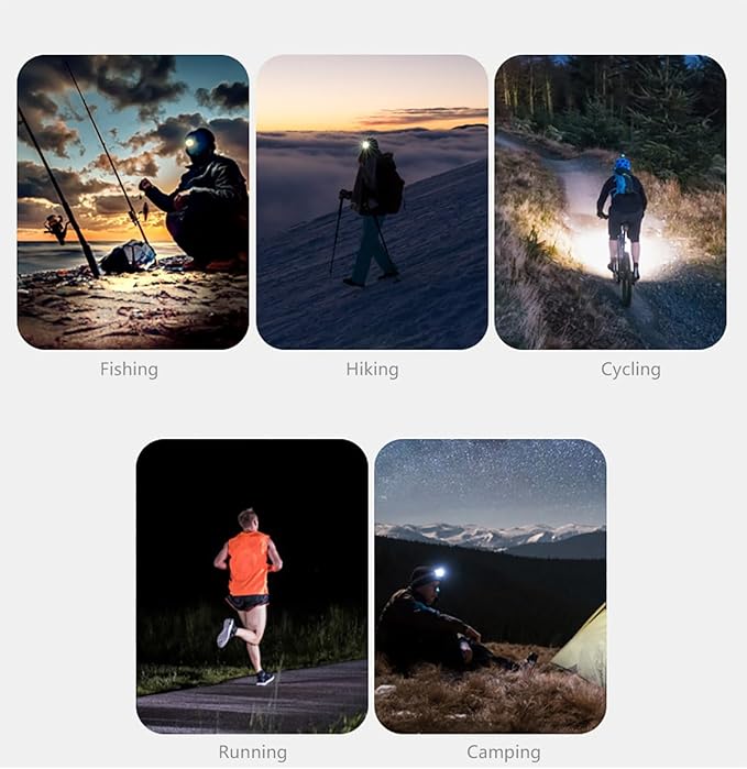 2-Pack Mini Hands Free Rechargeable Hat Light Camping Lanterns Magnetic IPX4 Waterproof Clip on Ultra Light for Emergency, Outdoor, Camping, Fishing, Biking, Night Running (Green)