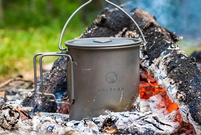 Valtcan 900ml Titanium Pot Backpacking Mug 30oz 0.95qt
