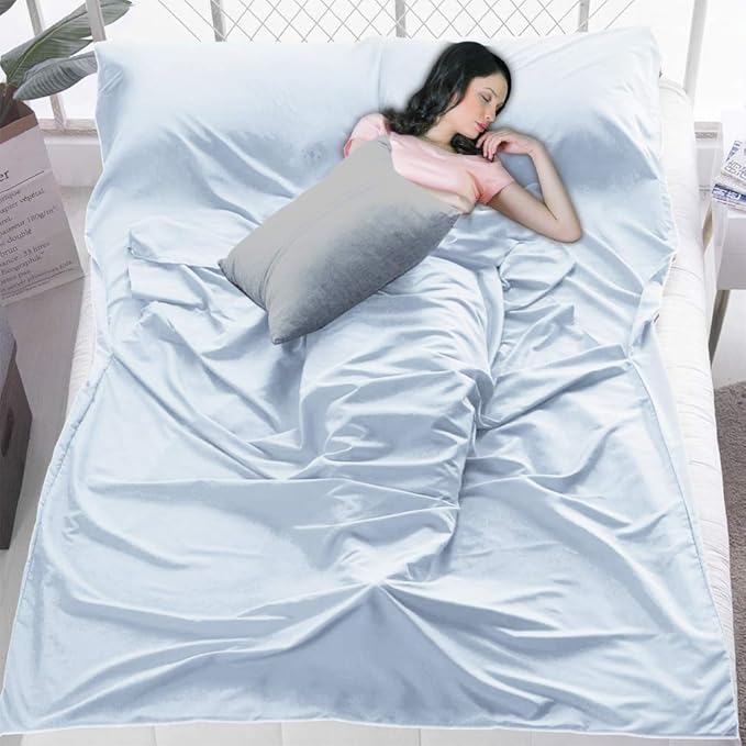 Sleeping Bag Liner Ultralight Travel Sheet Dirt-Proof Travel Camping Sheet Sleeping Sheet Hotel Sheet for Outdoor Travel Hiking Hotels Picnics