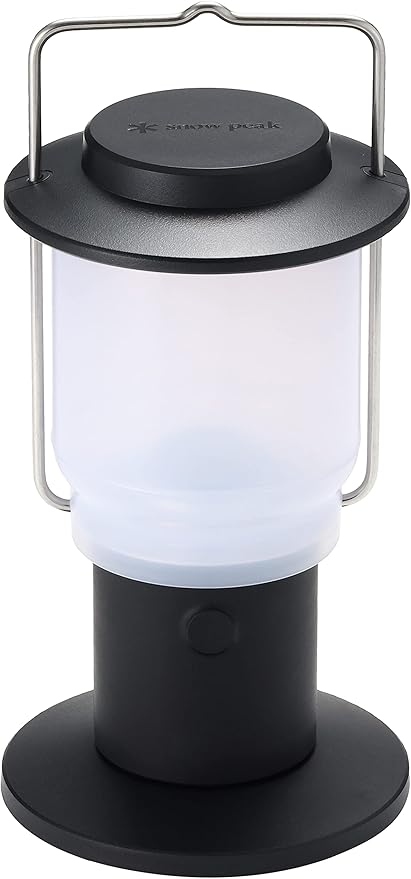 Snow Peak Mini Hozuki - Battery-Powered & Lightweight Camping Light - Portable Lantern for Soft, Ambient Light, Black