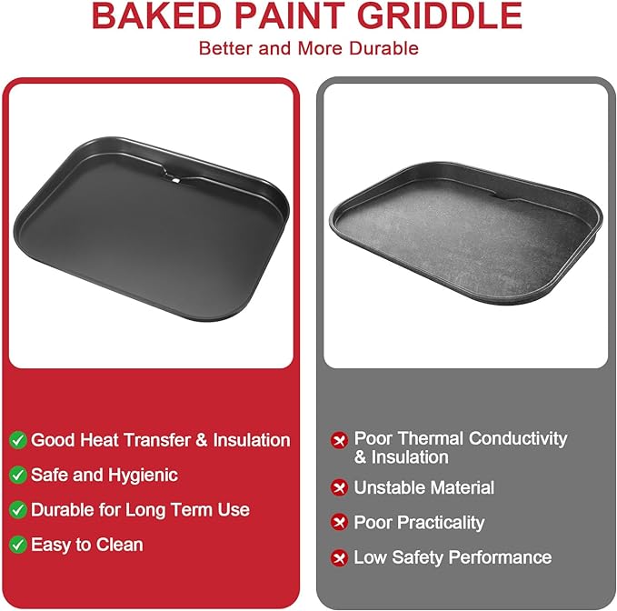 Griddle Plate for Ninja Woodfire Outdoor Pro OG800 Series, Flat Top Griddle Plate for Ninja Woodfire Pro Connect XL OG850 OG951 OG952, Non-Stick Griddle Pan, Insert