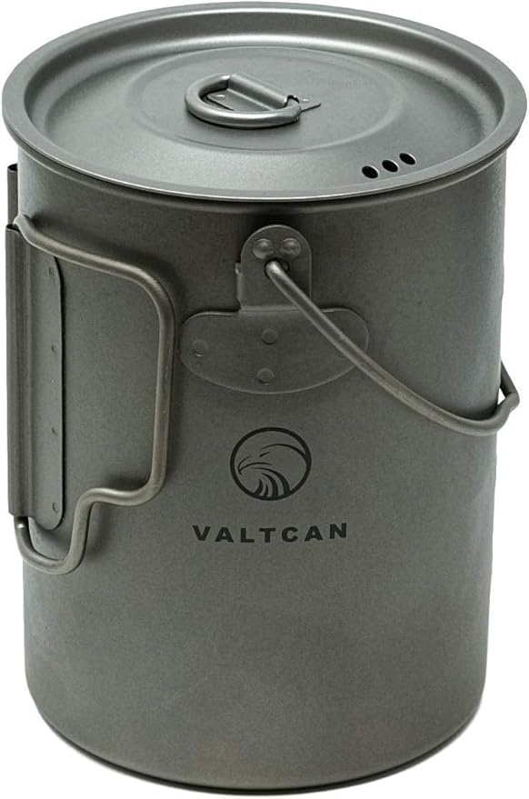 Valtcan 900ml Titanium Pot Backpacking Mug 30oz 0.95qt