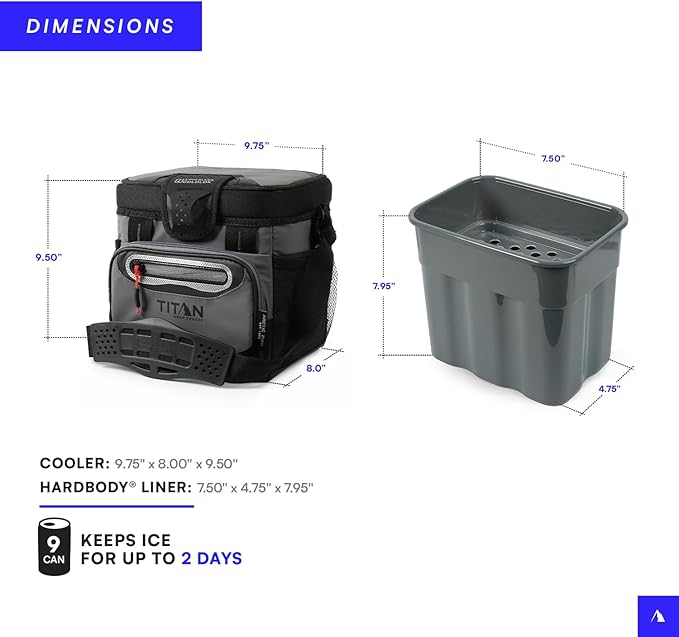 Arctic Zone Titan Deep Freeze Cooler - Zipperless Hardbody Cooler - Small & Large Capacity- Beach & Camping Cooler - Deep Freeze Insulation, HardBody Liner, and SmartShelf