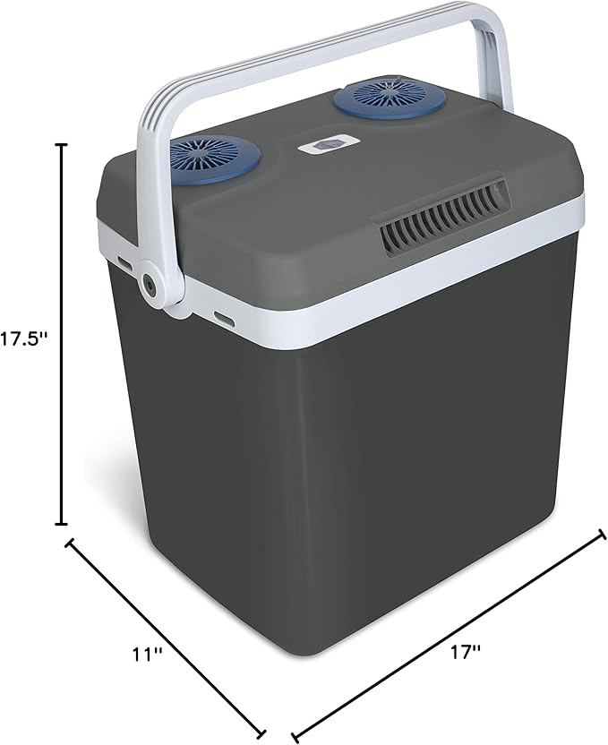 Electric cooleK-Box Electric Cooler and Warmer for Car and Home - 34 Quart (32 Liter) - Dual 110V AC House and 12V DC Vehicle Plugs