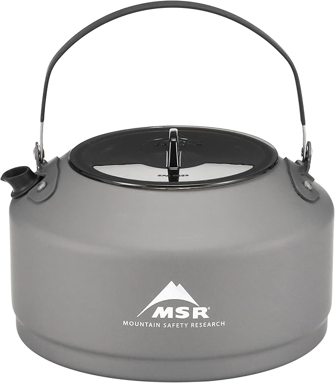 MSR Pika Hard-Anodized Aluminum Camping Teapot, Black