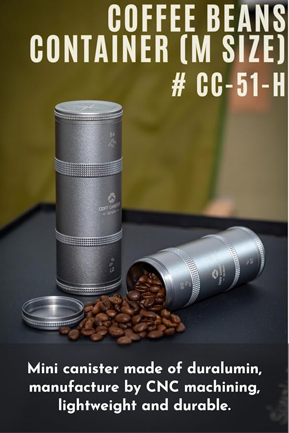 camping moon Coffee Canister 2-Stage CNC Cutting Duralumin CC-51-H