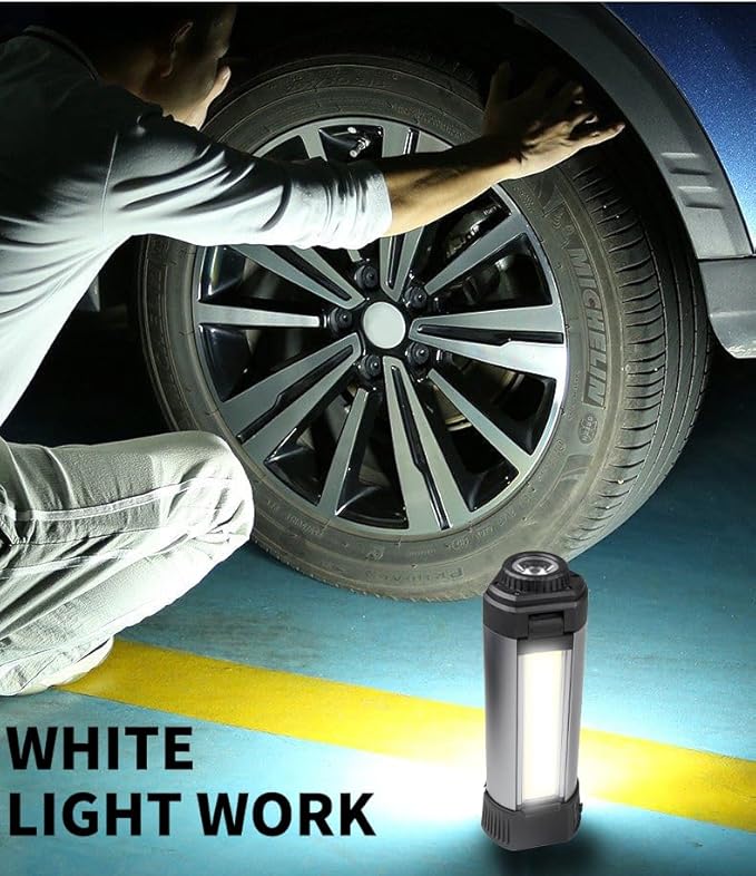 Rechargeable Camping Lights,Telescopic & Collapsible Mobile Lighting,LED Camping Lantern,Built-in 6000mAh Battery Work Light & Flash Light for Adventure,Fishing,Hiking,Camping,Live Streaming