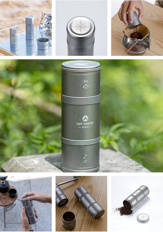 camping moon Coffee Canister 2-Stage CNC Cutting Duralumin CC-51-H