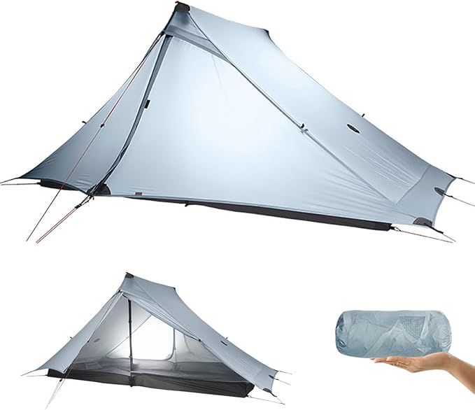 3F UL Gear Lanshan PRO Lanshan Ultralight Tent 4 Season Backpacking Tent for 1 Person, Waterproof Professional Tents for Camping, Trekking, Kayaking, Climbing, Hiking
