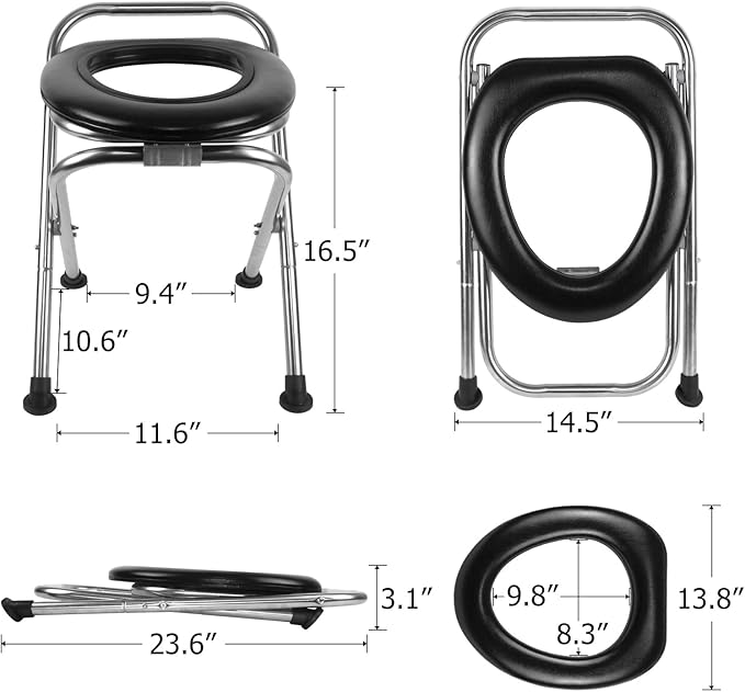 BLIKA Portable Toilet Kit for Camping, Camp Toilet with Pop-Up Privacy Tent, Toilet Bags and Eco Absorbent Gel, Foldable Portable Toilet for Adults, Portable Outdoor Shower Tent Camp Toilet