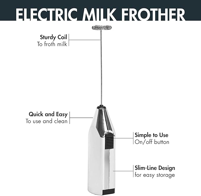 Primula Stovetop Espresso Maker and Handheld Electric Milk Frother Gift Set, Moka Pot for Classic Italian and Cuban Coffee, Cafetera, 6 Espresso Cups, Silver