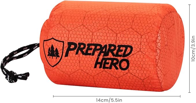 Prepared Hero Survival Bag - Emergency Sleeping Bag, Thermal Bivy Sack for Camping, Hiking, Outdoor. Lightweight, Portable, Survival Shelter.