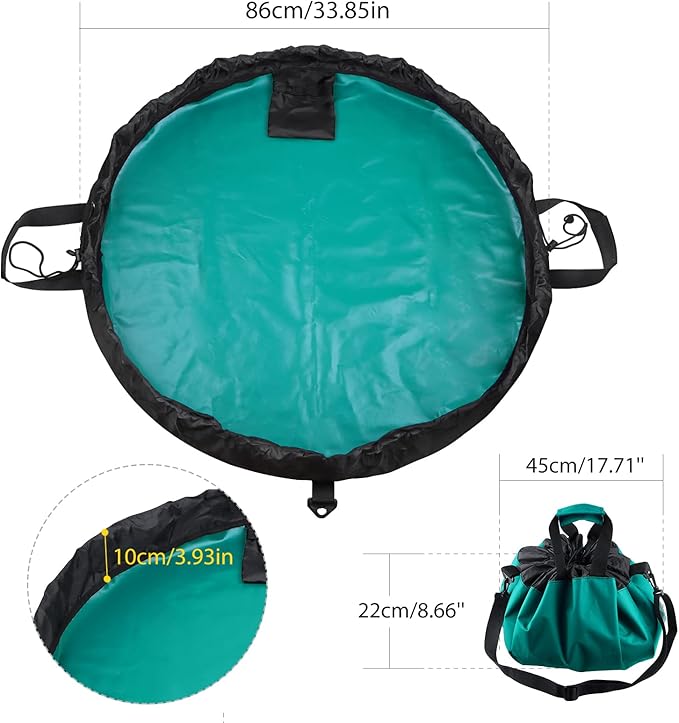 Wetsuit Change Mat, Portable Large Beach Dry Bag Waterproof Changing Mats with Shoulder and Handle Strap for Surfing