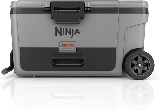 Ninja | Cooler | FrostVault 65QT Cooler with Wheels | Insulated with Temp Dry Storage Drawer | Keeps Ice Cold for Days | for The Beach, Camping, Picnics & More | Slate Gray | FB265GY