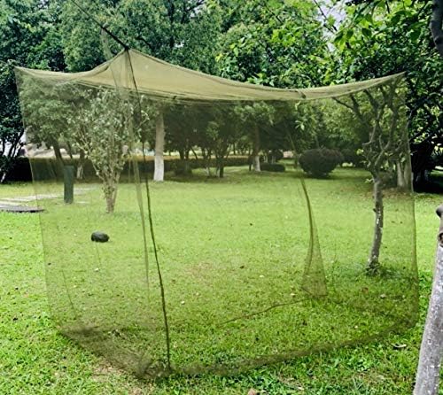 Mosquito Net- Military Green Portable Tactical Mosquito Nettng for Camping – Completely Covers a Sleeping Bag, Bed or Cot