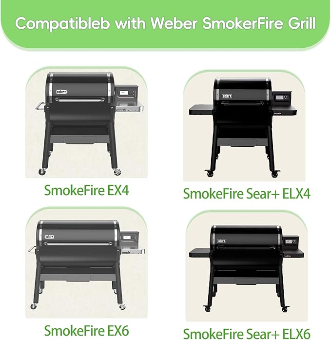 SafBbcue Glow Plug for Weber SmokeFire EX4/EX6/EPX6 Wood Pellet Grills with 4pcs 250V Grill Fuses for Weber Wood Pellet Grills,Replacement Glow Plug for Weber 7009,an Element to Ignite Wood Pellets