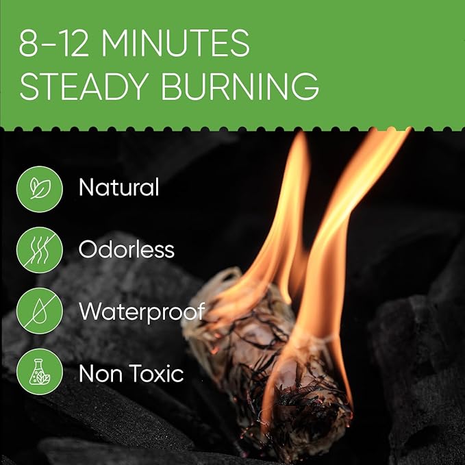 Inflame Fire Starters 70 pcs Fire Starters for Campfires, Grill, BBQ, Fireplace, Woodstove - Charcoal Starter - Waterproof, Weather-Resistant - Natural Wood Fireplace Starters