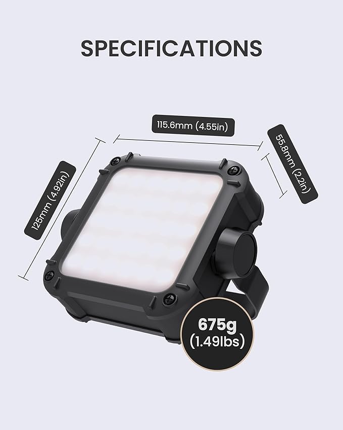 CLAYMORE Ultra2 3.0 (X-Large) - Outdoor Rechargeable LED Light for Camping, Tent, Backpacking, Emergency and Industrial Use. Waterproof, Portable Lantern with USB-C, Up to 80 Hours Battery Life.