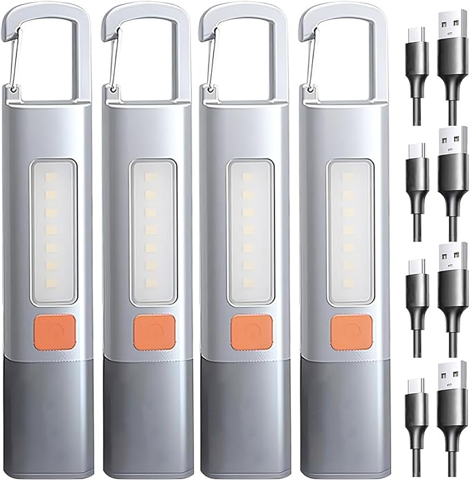 Rechargeable LED Flashlights High Lumens, 20,000 Lumens Super Bright Flashlight with USB Cable and Hook, 3 Modes, Waterproof Flash Light Handheld Powerful Flashlight for Home Camping - 4 Pack