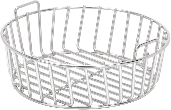 only fire Minimax Charcoal Ash Basket for Big Green Egg, Stainless Steel Grill basketwith Handles for Better Airflow