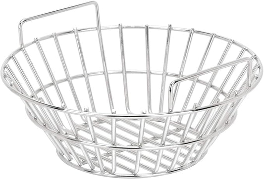 onlyfire Medium Charcoal Ash Basket Fits Big Green Egg, Stainless Steel Charcoal Holder with Handles, Grilling Accessories for Better Airflow