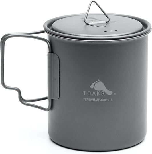 TOAKS LIGHT Titanium 450ml Cup with Lid (ultralight version)