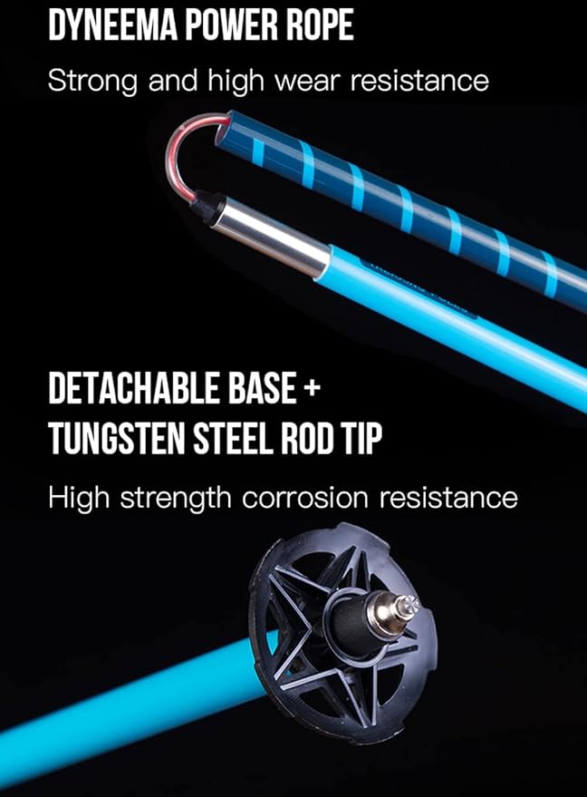 AONIJIE Trekking Poles -2 Ultralight Collapsible Carbon Fiber Hiking Poles with Anti-Shock and Quick Lock System, Folding Walking Sticks for Hiking, Camping