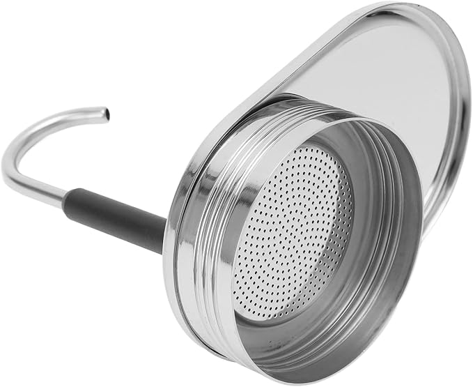 Single Spout Mocha Pot, Stainless Steel Espresso Maker Coffee Pot Lightweight Cafe Maker Portable Outdoor Camping Brewed Coffee Cup for All Electric Ceramic Gas Stovetops(50ml)