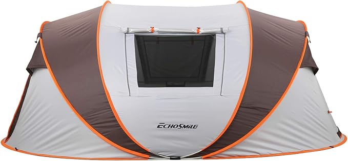 EchoSmile Camping Instant Pop Up Tent, 2/4/6/8/10 Person, Water Resistant Dome, Easy Setup for Camping Hiking and Outdoor, Portable with Carry Bag, 3 Season