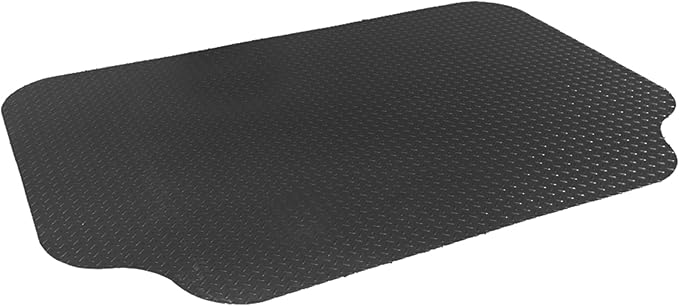 RESILIA Large Under Grill Mat – Heavy Duty, Reusable Outdoor Floor Protector Mats for Deck, Patio, & Garage – 72 Inch x 48 Inch with 12 Inch Splatter Protection Lip, Black Diamond Plate
