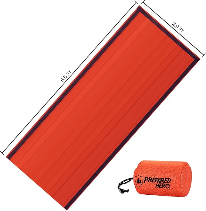 Prepared Hero Survival Bag - Emergency Sleeping Bag, Thermal Bivy Sack for Camping, Hiking, Outdoor. Lightweight, Portable, Survival Shelter.