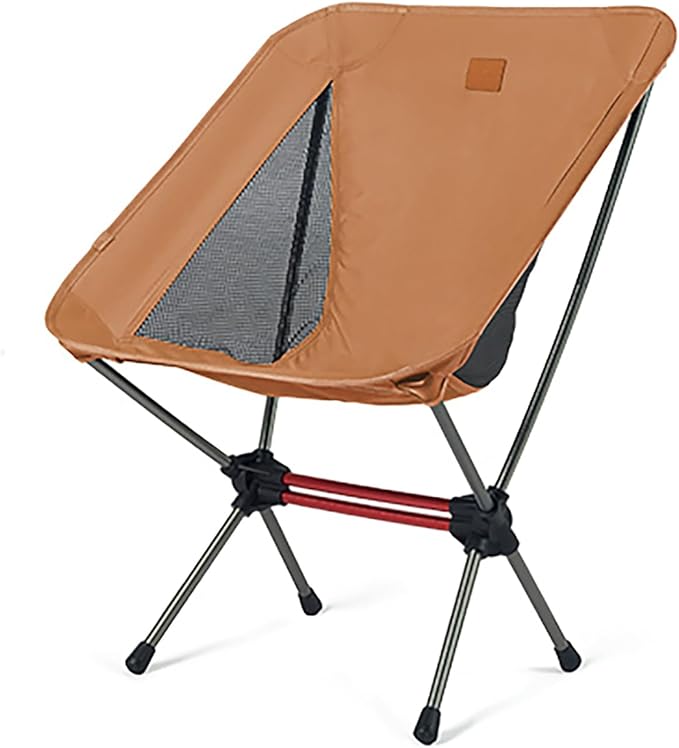Naturehike Camping Chair, Foldable with Storage Bag, Outdoor Portable for Adults, Lightweight, Supports 265lbs, Backpacking for Fishing, Hiking, Beach, Lawn (Yellow)