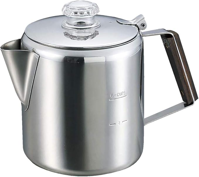 Captain Stag 18-8 Stainless Steel Percolator 6 Cup M-1224