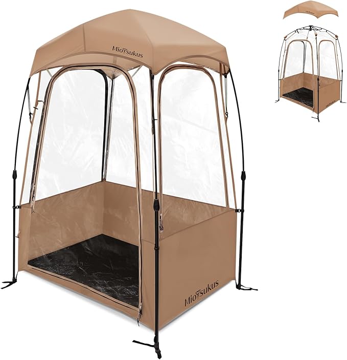 Sports Tent, Instant Weather Proof Pod, Pop Up Bubble Clear View Tent, Sports Pod with Extra Top Cover for Soccer, Football, Softball Games, and Other Outdoor Events, Baobrava, MioTsukus