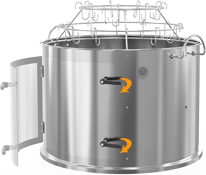 only fire Stainless Steel Grill Cooking Smoking Attachment, Charcoal, Rib Hanging System for Weber 22 inch Kettle Grills - Turns Your Kettle into Smoker