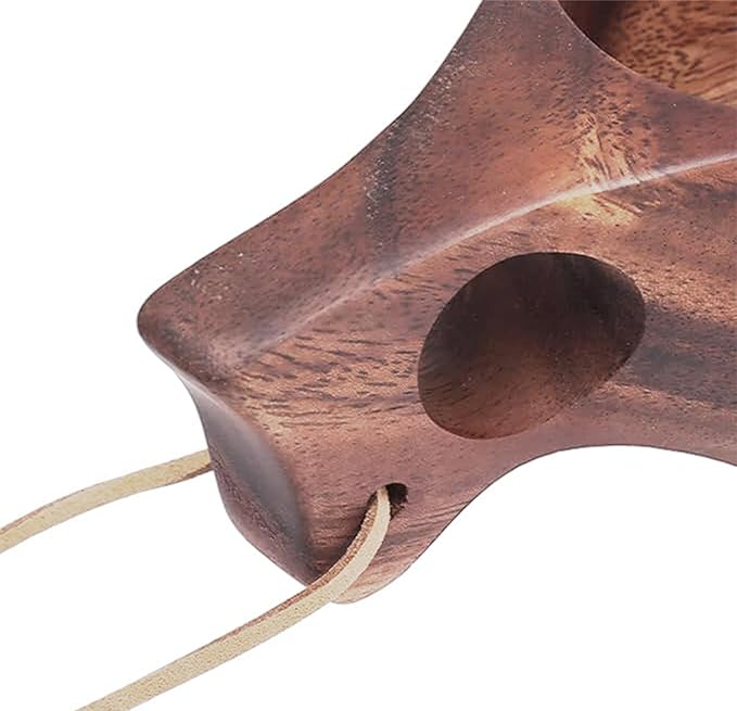 Camping Mug for Kuksa, Wooden Cup Camping Essentials Wood Cup Also Essential Equipment for Bushcraft Gear Made by Traditional Hand Carving and Equipped with Hanging Rope and aHandle(Light Brown)