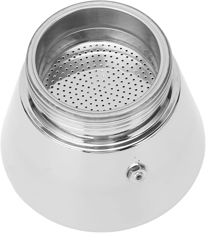 Single Spout Mocha Pot, Stainless Steel Espresso Maker Coffee Pot Lightweight Cafe Maker Portable Outdoor Camping Brewed Coffee Cup for All Electric Ceramic Gas Stovetops(200ml)