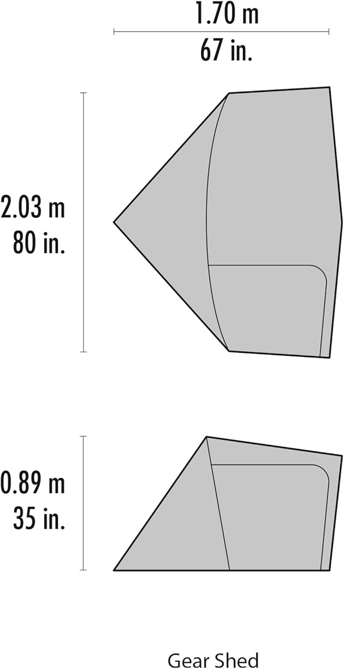 MSR Gear Shed Tent Attachable Shelter for Elixir & Hubba Tents