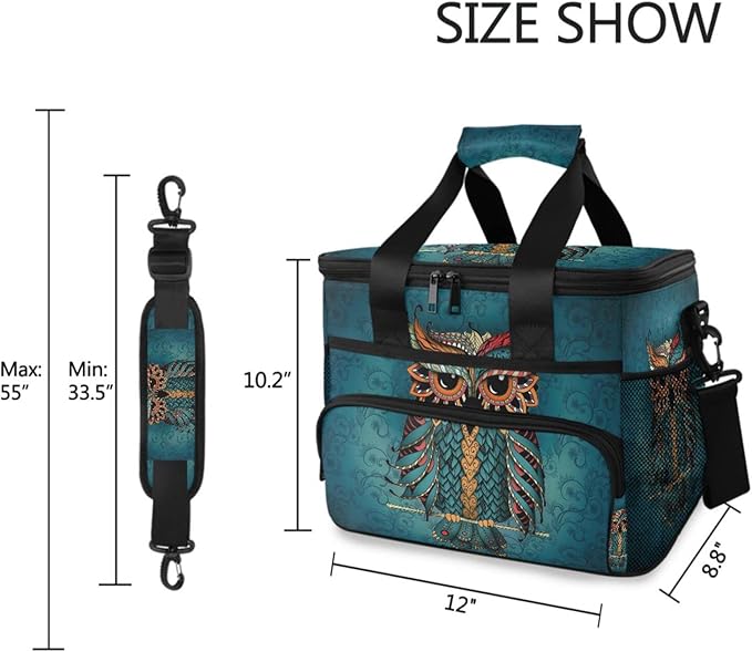 Cooler Bag Insulated Picnic Bag Large Lunch Box Reusable Tote Bag Soft Sided Portable Beach Cooler Grocery Camping