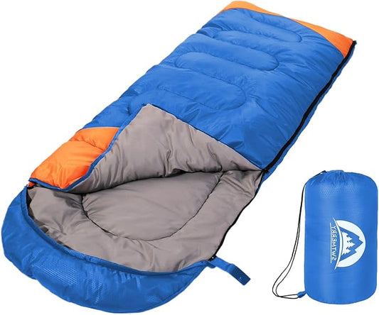 SWTMERRY Sleeping Bag 3 Seasons (Summer, Spring, Fall) Warm & Cool Weather - Lightweight,Waterproof Indoor & Outdoor Use for Kids, Teens & Adults for Hiking and Camping