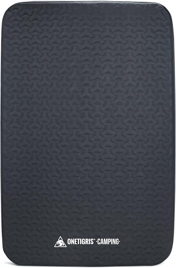 ONETIGRIS DYNISLAND 4In Double Air Mattress, Self-Inflating Sleeping Pad Foam for Camping, Backpacking, Car Trips, Travels, Air Bed with Patch-up Kit, 79”x53“