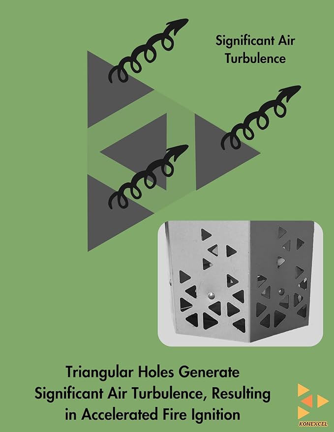 Heavy Duty Charcoal Chimney Starter, XXL Size, BBQ Chimney Starter for Charcoal Grill and Barbecues, Sturdy and Easy to Use BBQ Grill Tool for Rapid Fire Starter, Fire Starter Set (Steel)