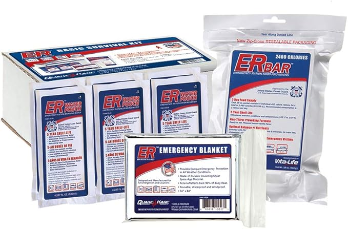 ER Emergency Ready SK1B - 1-Person Basic Boxed Survival Kit