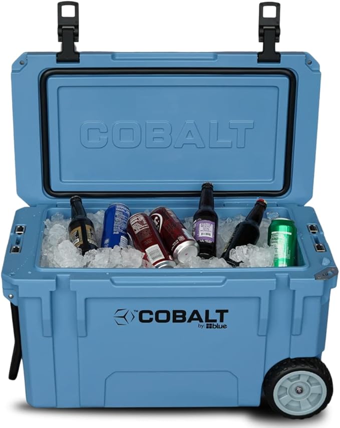 Cobalt 55 Quart Roto Molded Super Ice Cooler | Large Ice Chest Holds Ice Up to 3 Days |