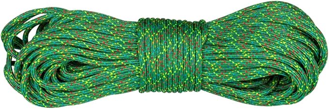 Paracord Planet Holiday Colors 550 Paracord – Great for DIY, Bracelets, and Lanyards – Christmas Tree (50 Feet)